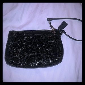 Coach Wristlet black 7 1/2" x 5"